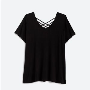 Market & Spruce Taylee Criss Cross Back Knit Top NWT 1X